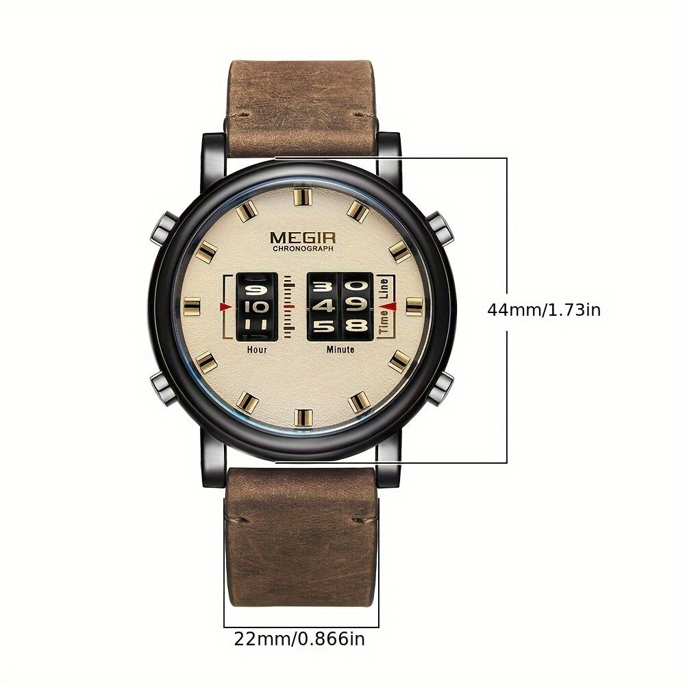 MEGIR Herren-Digitaluhr – Quarz mit Edelstahlarmband und vielseitigem Design