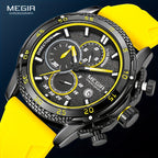 MEGIR – Men’s Sport Watch with Silicone Strap and Chronogra