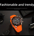 MEGIR – Men’s Sport Watch with Silicone Strap and Chronogra