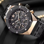 MEGIR SteelForce 44 Chronograph – Steel & Luminous Dial