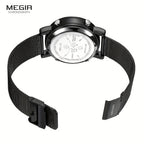 MEGIR Herren-Digitaluhr – Quarz mit Edelstahlarmband und vielseitigem Design