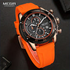 MEGIR – Men’s Sport Watch with Silicone Strap and Chronogra