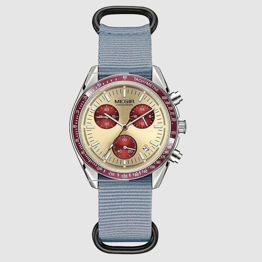 MEGIR Men’s Casual Watch 7790 with Canvas Strap