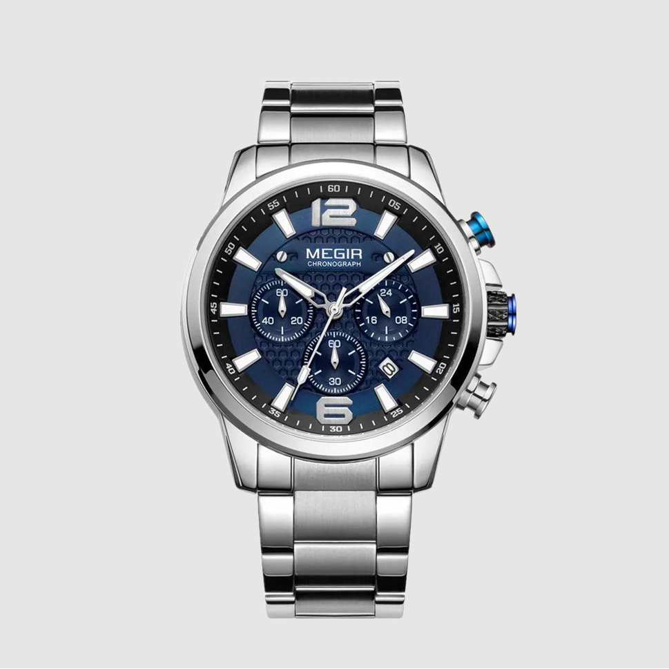 Megir SteelLux Chrono – Men's Stainless Steel Watch 3ATM