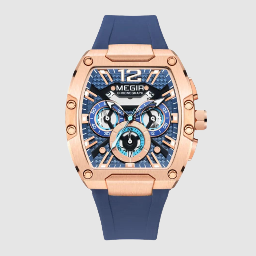 MEGIR Military 8112 Sport Watch with Chronograph and Silicone Strap