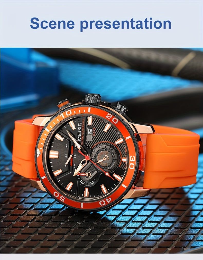 Megir Men's Sports 3678 Watch with Chronograph