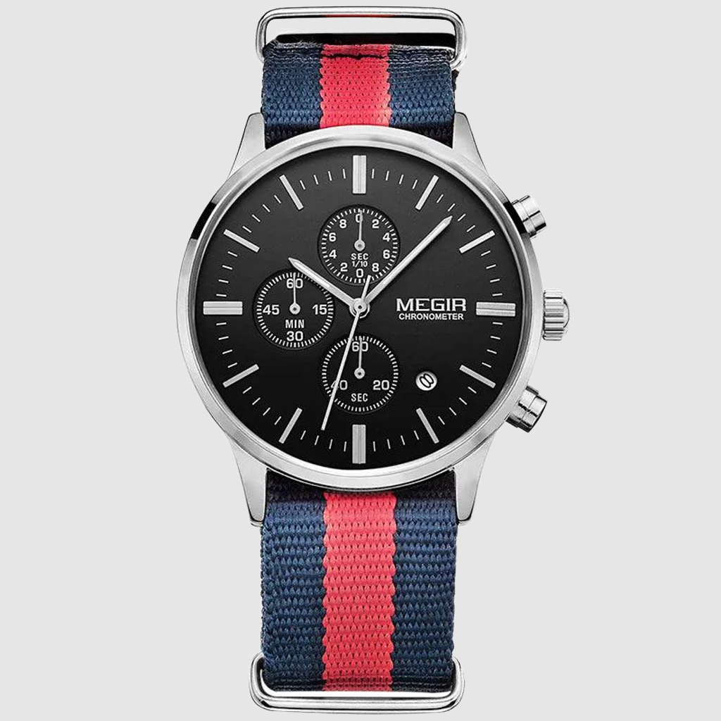MEGIR Herren-Armbanduhr im Militär- und Freizeitstil mit Chronograph und Wasserdichtigkeit