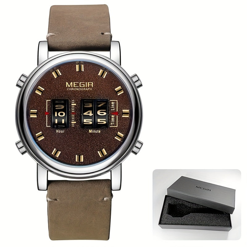 MEGIR Herren-Digitaluhr – Quarz mit Edelstahlarmband und vielseitigem Design