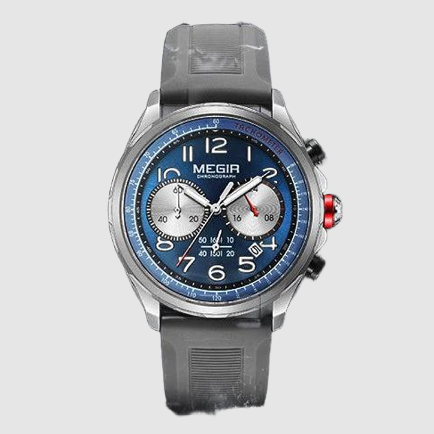 Megir SportFlex – Men's Chronograph Watch with Silicone Strap