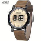 MEGIR Herren-Digitaluhr – Quarz mit Edelstahlarmband und vielseitigem Design