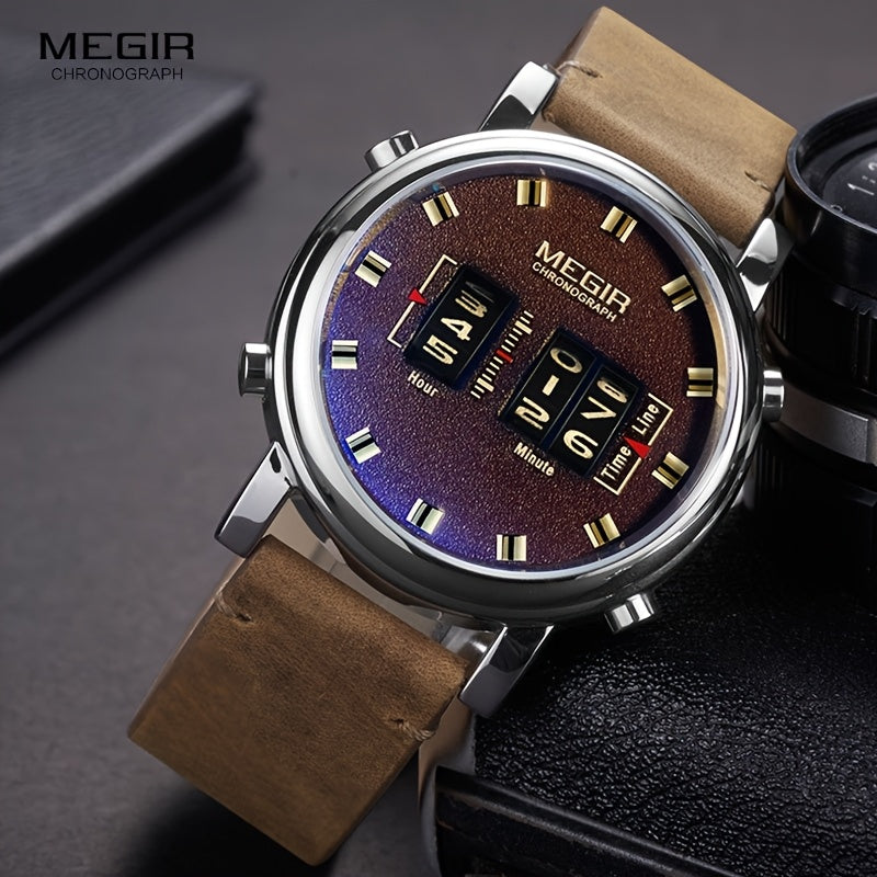 MEGIR Herren-Digitaluhr – Quarz mit Edelstahlarmband und vielseitigem Design