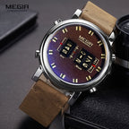 MEGIR Herren-Digitaluhr – Quarz mit Edelstahlarmband und vielseitigem Design