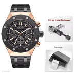 MEGIR SteelForce 44 Chronograph – Steel & Luminous Dial