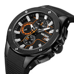 MEGIR Herren-Militäruhr – Wasserdichter Chronograph mit Silikonarmband 