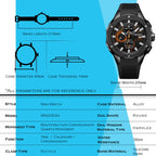 MEGIR Herren-Militäruhr – Wasserdichter Chronograph mit Silikonarmband 