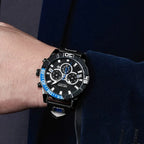 MEGIR Men’s Watch – Waterproof Sport Chronograph with Leather Strap