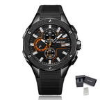 MEGIR Herren-Militäruhr – Wasserdichter Chronograph mit Silikonarmband 