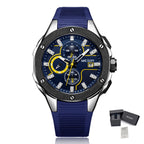 MEGIR Herren-Militäruhr – Wasserdichter Chronograph mit Silikonarmband 