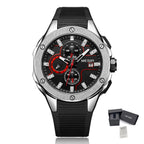 MEGIR Herren-Militäruhr – Wasserdichter Chronograph mit Silikonarmband 