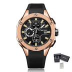 MEGIR Herren-Militäruhr – Wasserdichter Chronograph mit Silikonarmband 