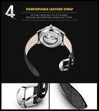 Megir Men's Watch – Tourbillon Design with Leather Strap