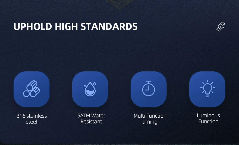 Megir LuminousSteel – Men's Stainless Steel Chronograph Watch