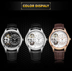 Megir Men's Watch – Tourbillon Design with Leather Strap