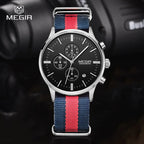 MEGIR Herren-Armbanduhr im Militär- und Freizeitstil mit Chronograph und Wasserdichtigkeit