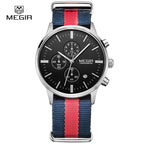 MEGIR Herren-Armbanduhr im Militär- und Freizeitstil mit Chronograph und Wasserdichtigkeit