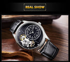 Megir Men's Watch – Tourbillon Design with Leather Strap