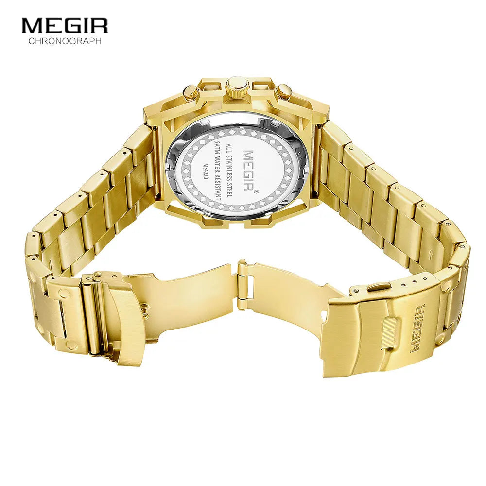 Megir LuminousSteel – Men's Stainless Steel Chronograph Watch