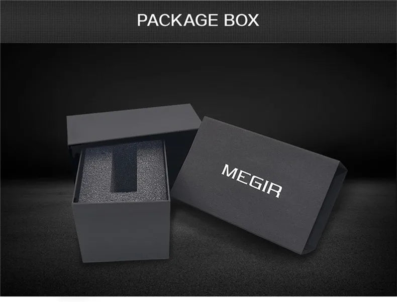 Megir Men's Watch – Tourbillon Design with Leather Strap