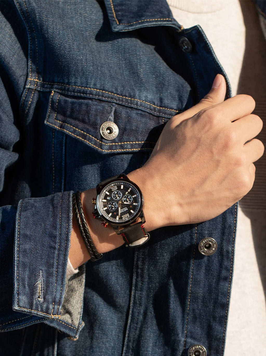 MEGIR – Men’s Luxury Casual Watch with Chronograph & Luminous Display