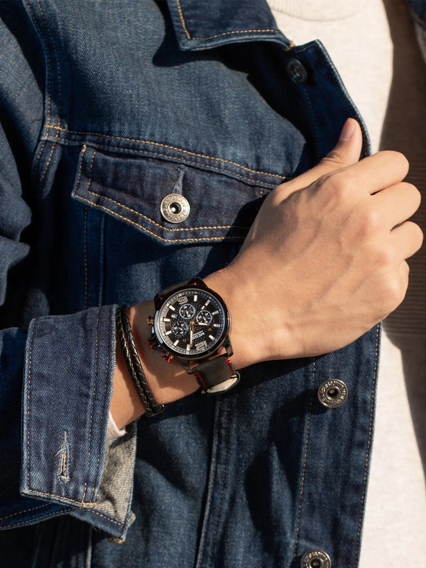 MEGIR – Men’s Luxury Casual Watch with Chronograph & Luminous Display