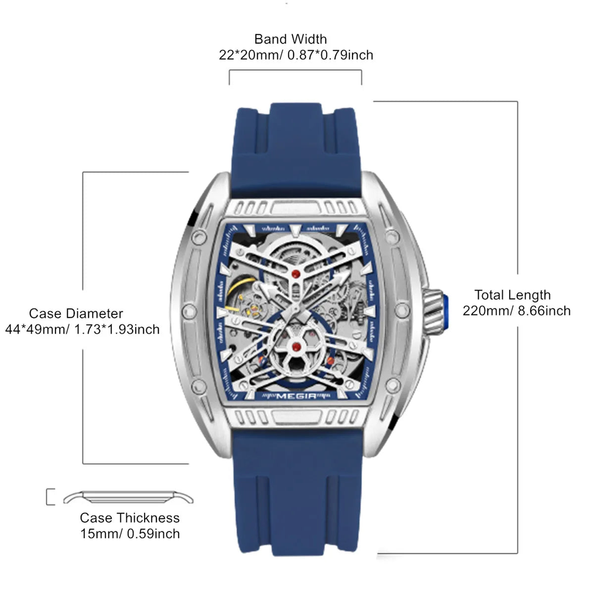 MEGIR 8601 Men’s Luxury Waterproof Watch with Luminous Display