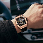 Automatic SteelSport Skeleton Watch – Men’s Mechanical with Silicone Strap