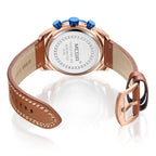 MEGIR Men’s Military Watch with Chronograph, Leather Strap, and Water Resistance