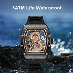 MEGIR Vision Automatic – Luxus-Herrenuhr mit skelettiertem Zifferblatt