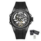 Luxury Men’s Automatic Mechanical Watch with Stainless Steel Skeleton Dial
