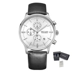 Men’s Sport Chronograph Watch with Leather Strap – Modern & Durable Design