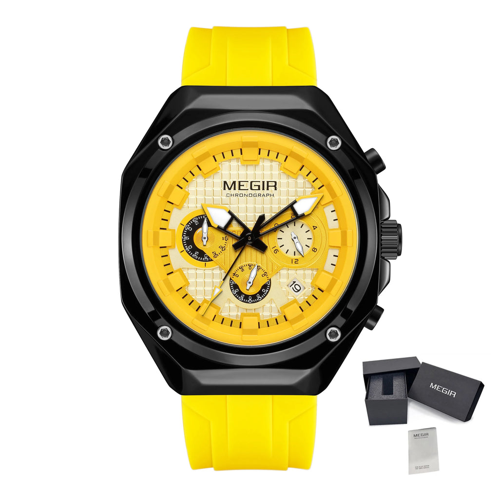 Men’s Military 8138 Watch – Chronograph with Silicone Strap