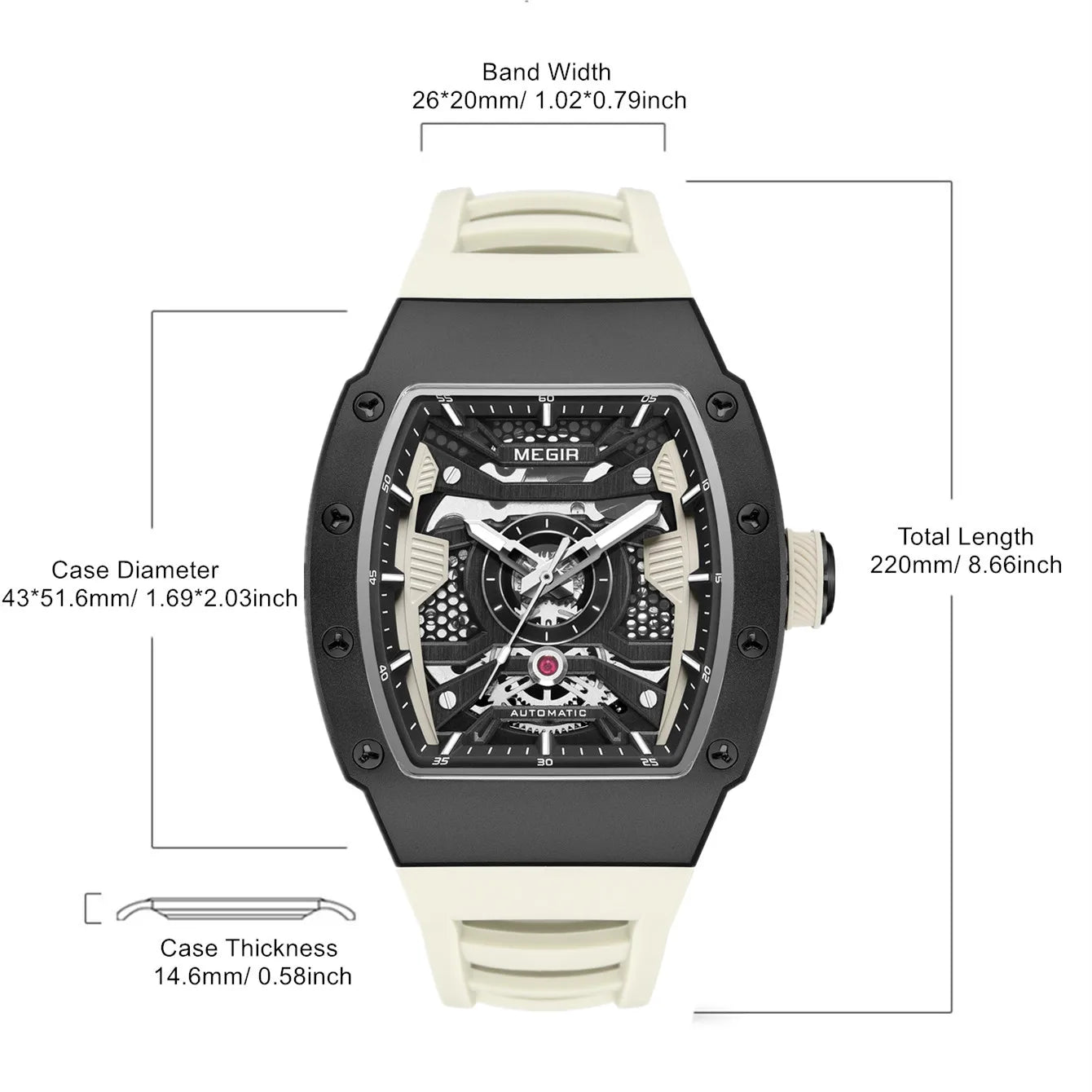 Herrenuhr 8604, automatisch, wasserdicht, Edelstahl
