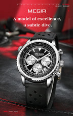 MEGIR – Men’s Military 2276 Watch with Silicone Strap and Chronograph