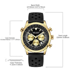 MEGIR – Men’s Military 2276 Watch with Silicone Strap and Chronograph