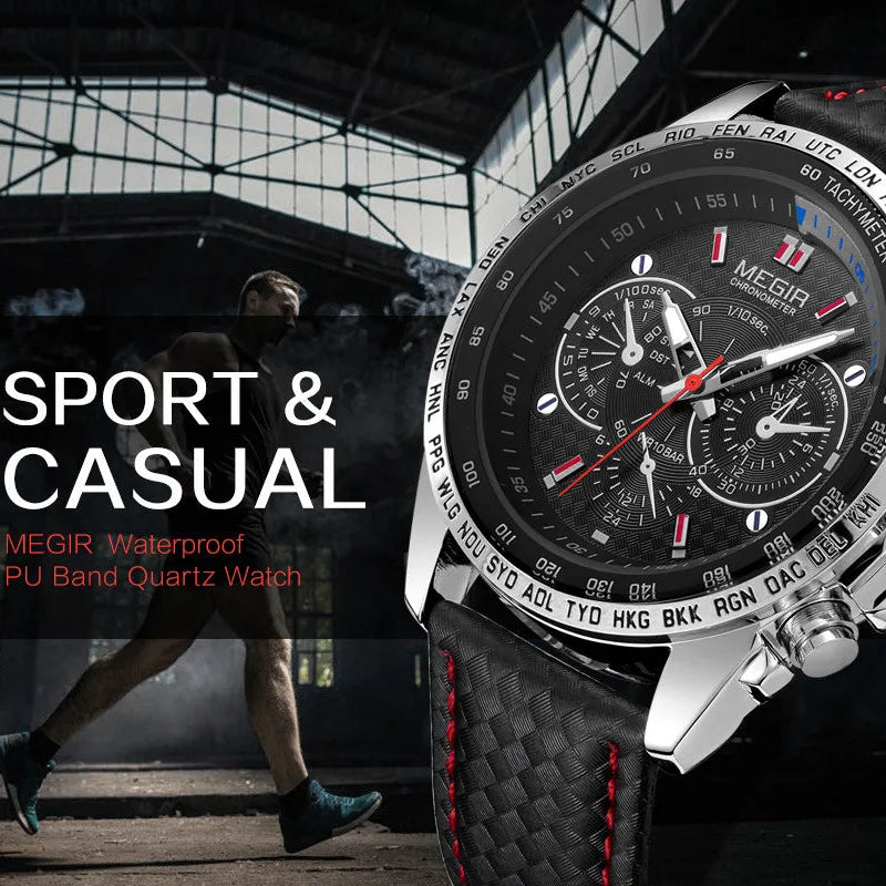 Megir ClassicFlex – Men's Casual Leather Watch