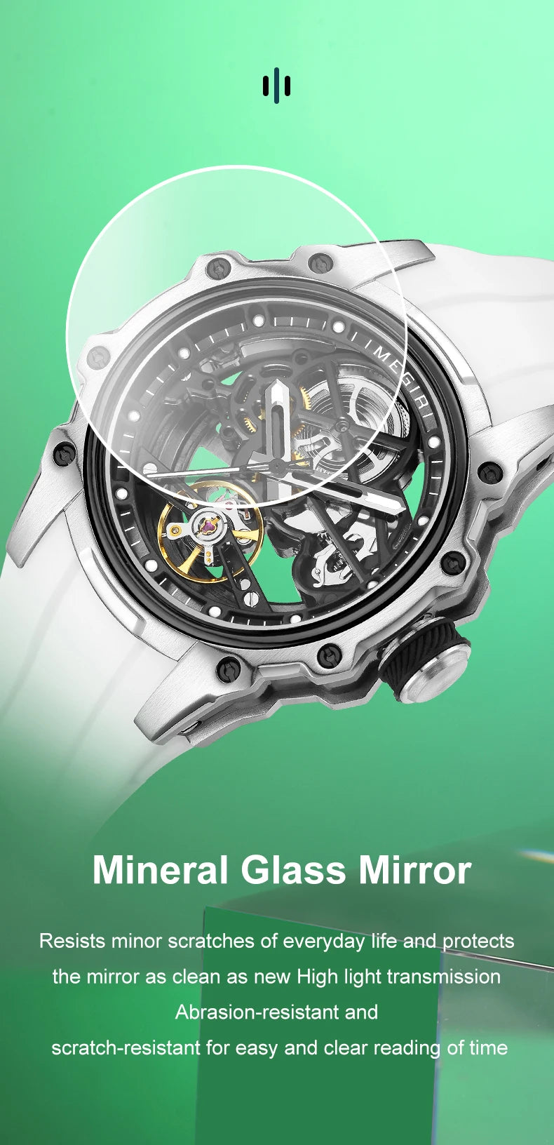 Luxury Men’s Automatic Mechanical Watch with Stainless Steel Skeleton Dial