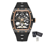 MEGIR 2242 Men’s Automatic Watch with Skeleton Design and Silicone Strap