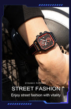 MEGIR Men’s Military Watch – Quartz Chronograph with Leather Strap