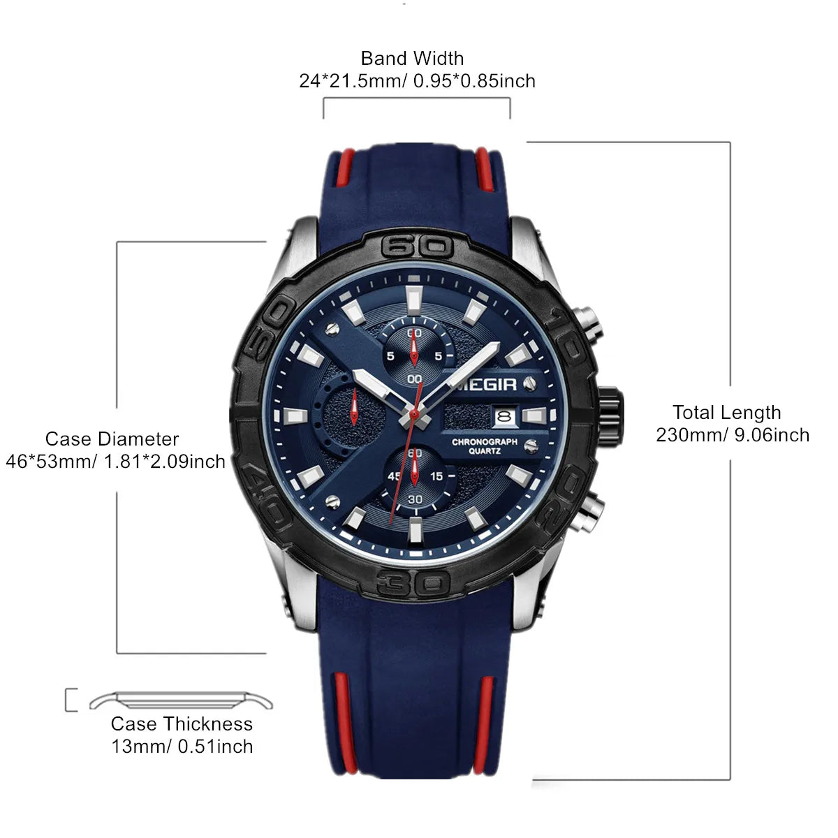 MEGIR XtremeForce™ Military Chronograph Watch