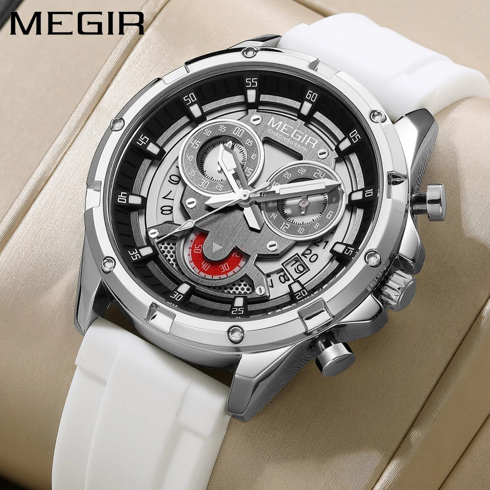 Megir AquaGlow – Men's Chronograph Watch in Silicone